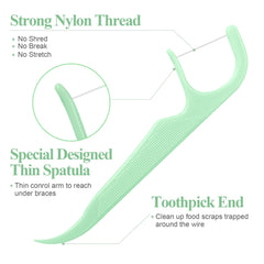 Value pack of braces flossers for adults and kids with dispenser