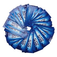 Close-up of 50Pcs Finger Teeth Wipes packaging