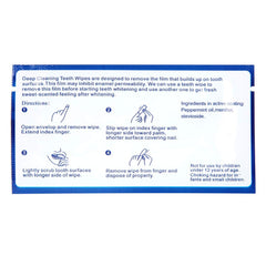 Fingertip tooth wipes being used for cleaning
