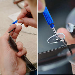 Five-color mini eyeglass screwdriver set with purple handle