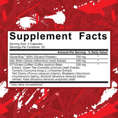 5% Nutrition Code Red Pump Caps packaging shown, designed for stacking with other Code Red products