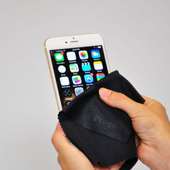 Six microfiber cloths sized 6 x 7 inches for screens and lenses