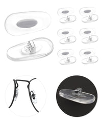 Six pairs of silver replacement nose pads for Ray-Ban RB7140, RB8415 and compatible frames.