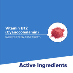 60-count bottle of sublingual B-12 tablets