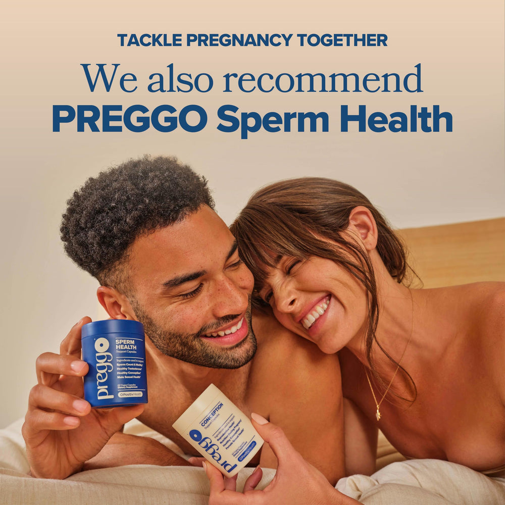 60-count bottle packaging of Prego Conception capsules