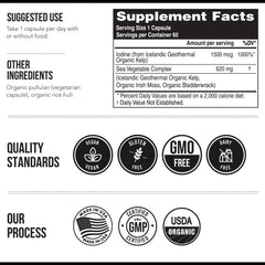 Bottle of 60-count iodine capsules