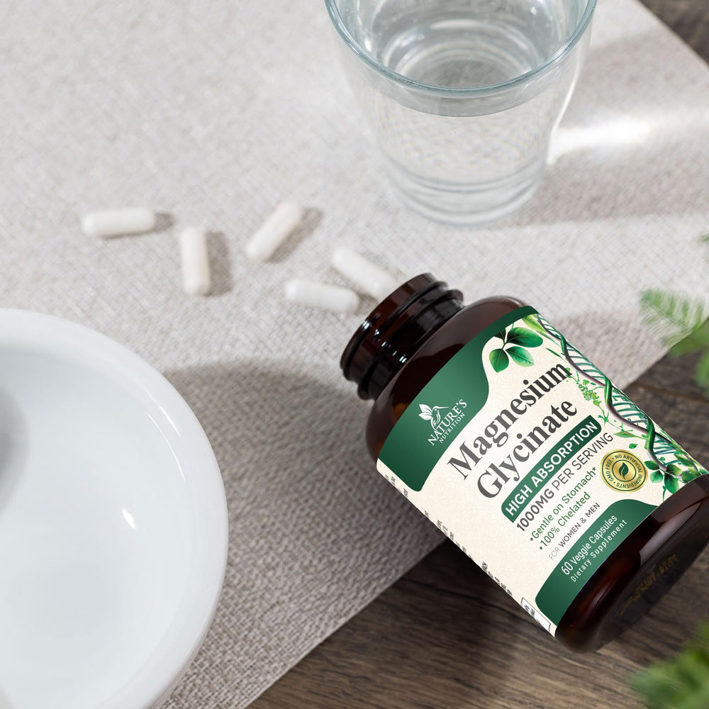 60-count packaging for Magnesium Glycinate 1000mg