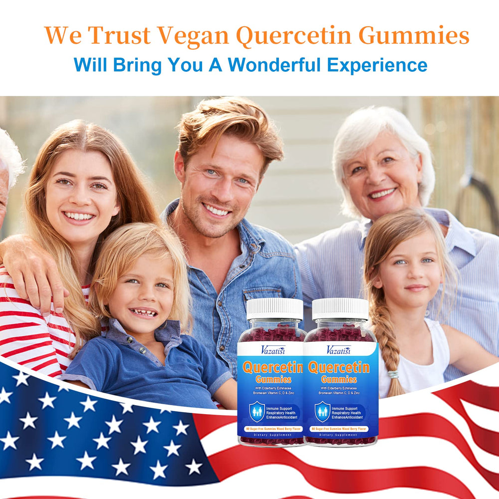 60-count bottle of quercetin gummies with bromelain