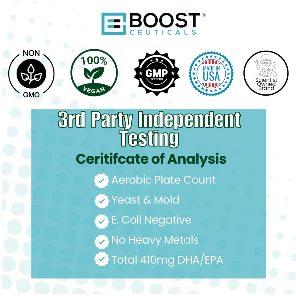 60-count bottle of vegan omega-3 softgels