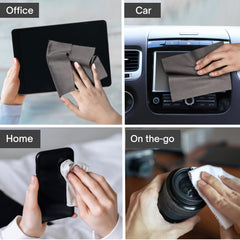 Soft double-brushed microfiber texture for gentle cleaning