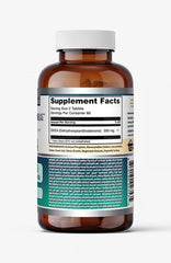 Bottle label indicating 60 servings per bottle and 2 tablets per serving