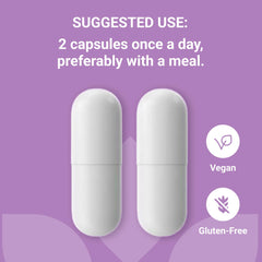 60-veggie-capsules bottle of magnesium glycinate supplement.