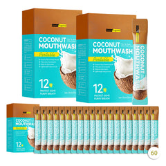 60-piece travel size mouthwash bottles in compact packaging
