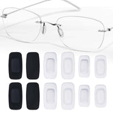 Six pairs of silicone nose pads for glasses in a display