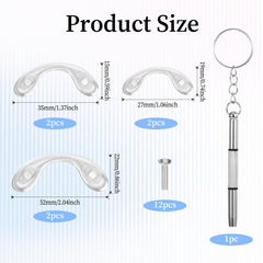 Close-up of soft silicone U-shaped nose pads