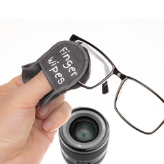 Six-piece gray microfiber glasses cleaner set group photo