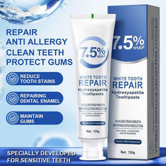 Hydroxyapatite toothpaste promoting tooth repair