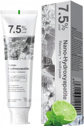 Packaging of 7-5% hydroxyapatite toothpaste with fresh mint