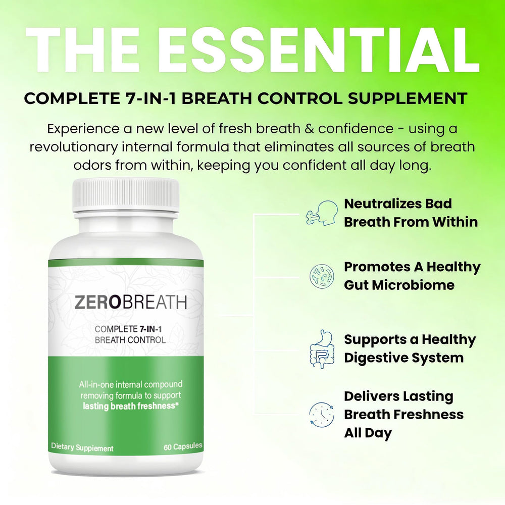 Zero Breath Bad Breath Capsules packaging