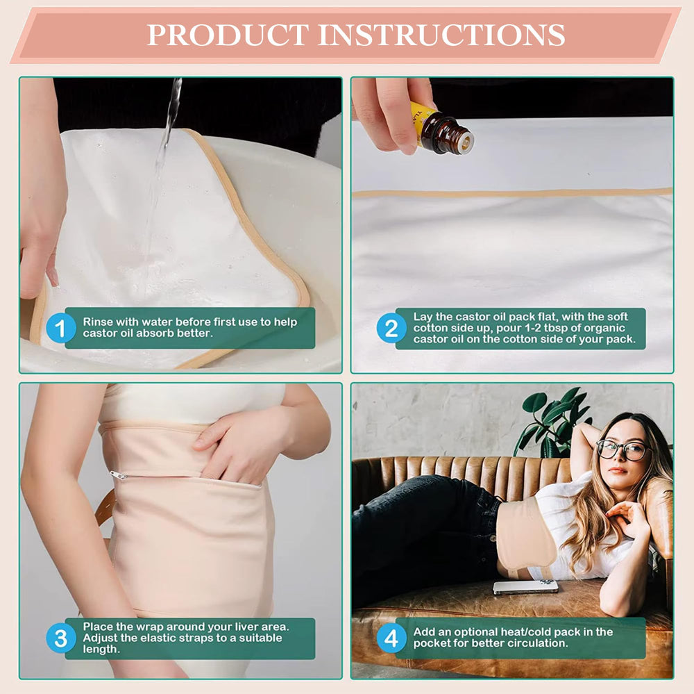 Hands/legs/arms/knee pads from the castor oil pack wrap set