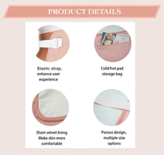 Zip pocket design on the castor oil pack wrap for heat/cold packs