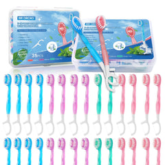 Box and packaging for 70Pack Mini Disposable Travel Toothbrushes