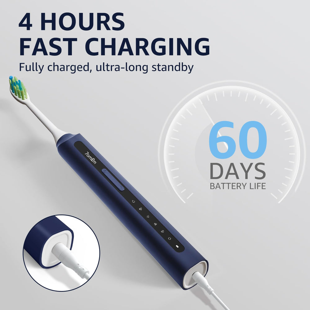 Built-in 2-minute smart timer for quadrant brushing