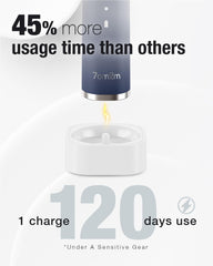Battery life up to 120 days with wireless charging