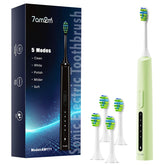 Front-angle view of the green 7AM2M Sonic Electric Toothbrush