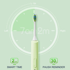 Built-in 2-minute timer display on the 7AM2M toothbrush
