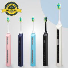 Box contents: toothbrush, 8 brush heads and travel case