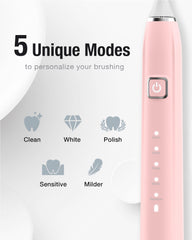 Six replacement brush heads for 7AM2M toothbrush