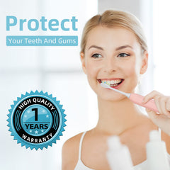 Built-in 2-minute timer with 30-second interval reminders on 7AM2M toothbrush