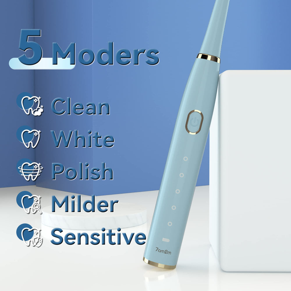 Packaging box of 7AM2M Sonic Electric Toothbrush Blue