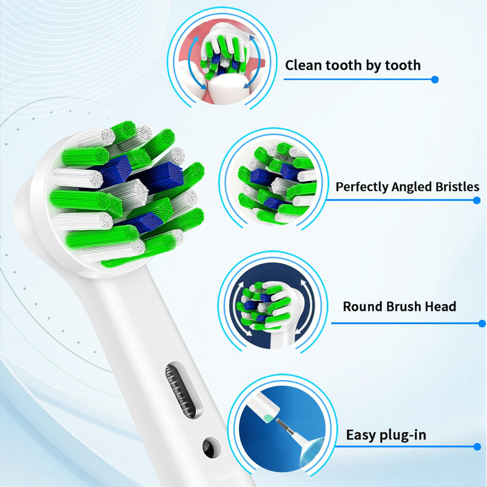 Denser bristles for tooth-by-tooth cleaning
