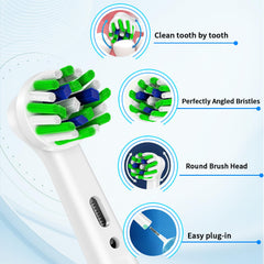 Denser bristles for tooth-by-tooth cleaning