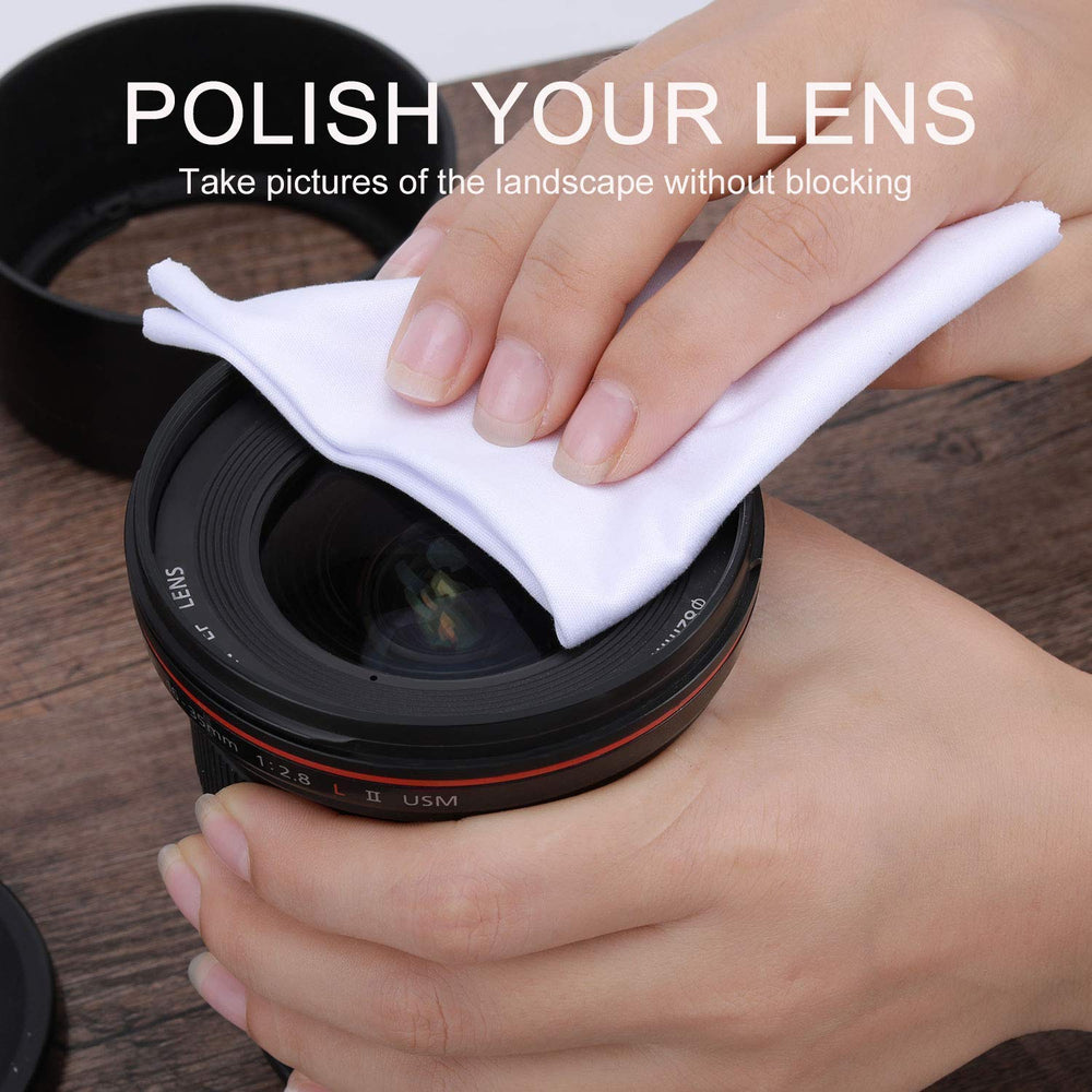 Gray microfiber cleaning cloth (8x8 inches) for screens and lenses