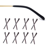 Black silicone eyeglass end tips for thin metal frames — product image 1