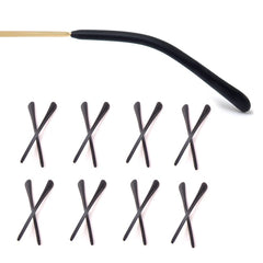 Black silicone eyeglass end tips for thin metal frames — product image 1