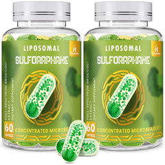 Bottle of 800 mg Liposomal Sulforaphane with dual-delivery system