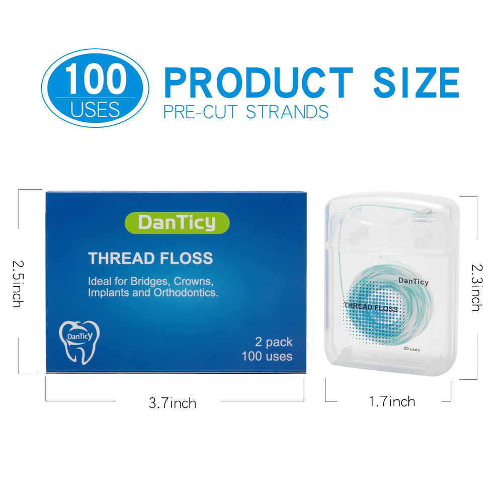 Pack of 2 boxes containing 100-count floss threaders