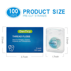 Pack of 2 boxes containing 100-count floss threaders