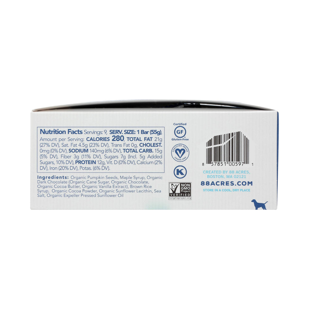 On-the-go 88 Acres Dark Chocolate Brownie Seed Protein Bar
