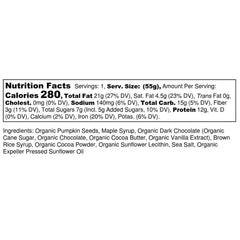 88 Acres dark chocolate brownie seed protein bar ingredient closeup emphasizes pumpkin seeds and plant-based protein.