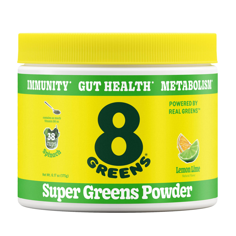 8Greens super greens powder bottle label