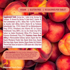 Ingredients including spinach, wheatgrass, spirulina and chlorella