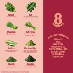 Effervescent tablet dissolving in water for daily greens