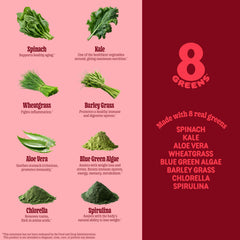 8Greens vitamin boost close-up emphasizes essential B and C vitamins.