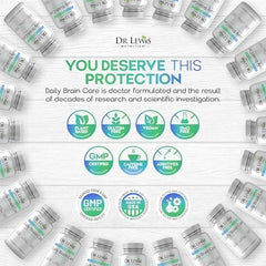 90-capsules bottle of Dr Lewis brain care supplement