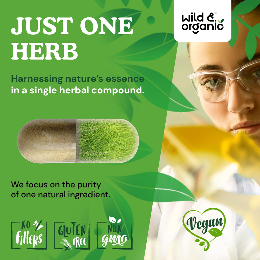 Bottle containing 90 vegan horsetail capsules